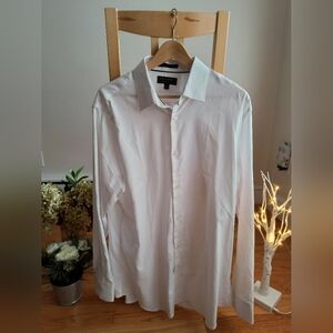 NEW Banana Republic Men's White Dress Shirt Long Sleeve Size L